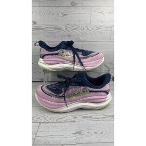 Hoka One One Skyflow Running Shoes Womens 9B Pink Blue Sneaker Gym #341